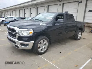 2021 Ram 1500 Big Horn with VIN 1C6SRFFT6MN600458, listed as a Copart auction lot 50888225 with Not provided miles and Salvage title. Bid and sale history available at DreamBid. Image 1.