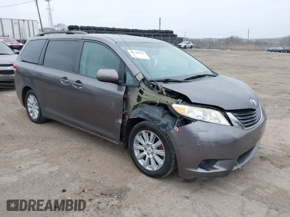 2012 Toyota Sienna LE with VIN 5TDJK3DCXCS047056, listed as a IAAI auction lot 41780756 with 179,624 mi miles. Bid and sale history available at carsss.com. Image 1.