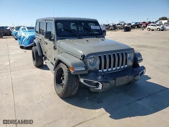 2019 Jeep Wrangler Unlimited Sahara with VIN 1C4HJXEN1KW504327, listed as a Copart auction lot 47826225 with 65,271 mi miles and Salvage Title. Bid and sale history available at carsss.com. Image 14.