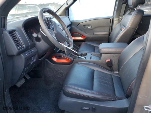2023 Nissan Frontier PRO-4X with VIN 1N6ED1EK5PN641391, listed as a Copart auction lot 46895485 with 17,465 mi miles and Salvage Title. Bid and sale history available at carsss.com. Image 7.