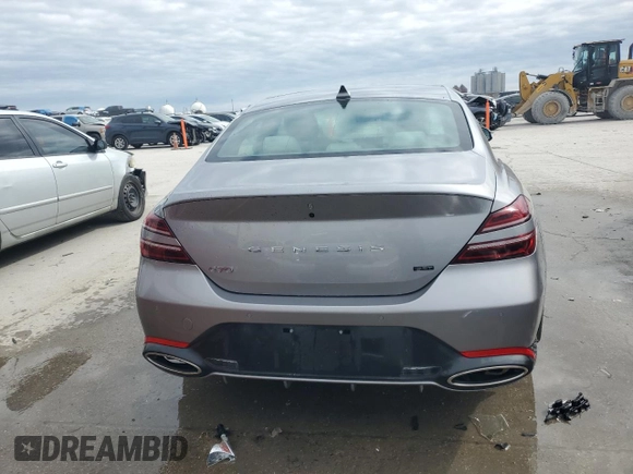 2024 Genesis G70 Sport Advanced with VIN KMTG54SE8RU138988, listed as a Copart auction lot 42835125 with 6,200 mi miles and Salvage Title. Bid and sale history available at DreamBid. Image 6.