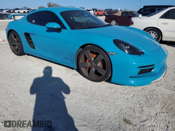 2018 Porsche Cayman S with VIN WP0AB2A84JS278422, listed as a Copart auction lot 74666364 with Not Provided miles and Non Repairable. Bid and sale history available at DreamBid. Image 4.