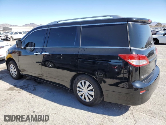 2014 Nissan Quest S with VIN JN8AE2KP1E9101597, listed as a Copart auction lot 46313225 with 104,410 mi miles and Salvage Title. Bid and sale history available at carsss.com. Image 2.