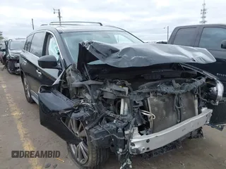 2014 Infiniti QX60 with VIN 5N1AL0MM8EC529125, listed as a IAAI auction lot 41849993 with 159,484 mi miles. Bid and sale history available at carsss.com. Image 1.