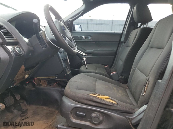 2015 Ford Utility Police Interceptor with VIN 1FM5K8AR2FGA94020, listed as a Copart auction lot 86213194 with 0 mi miles and Salvage Title. Bid and sale history available at carsss.com. Image 7.