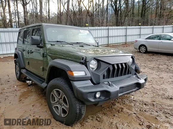 2022 Jeep Wrangler Unlimited Sport with VIN 1C4HJXDG2NW201368, listed as a Copart auction lot 87492374 with 50,375 mi miles and Salvage Title. Bid and sale history available at DreamBid. Image 10.