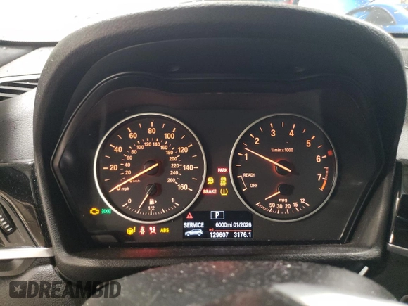 2016 BMW X1 xDrive28i with VIN WBXHT3C3XG5E51117, listed as a Copart auction lot 48243355 with 129,607 mi miles and Salvage Title. Bid and sale history available at carsss.com. Image 9.