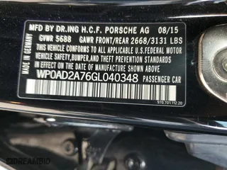 2016 Porsche Panamera S Hybrid with VIN WP0AD2A76GL040348, listed as a Copart auction lot 80143074 with 65,225 mi miles and Clean Title. Bid and sale history available at carsss.com. Image 12.