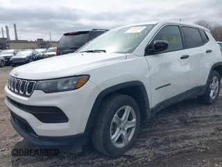 2023 Jeep Compass Sport with VIN 3C4NJDAN6PT512279, listed as a IAAI auction lot 41692817 with 136,696 mi miles and . Bid and sale history available at DreamBid. Image 6.