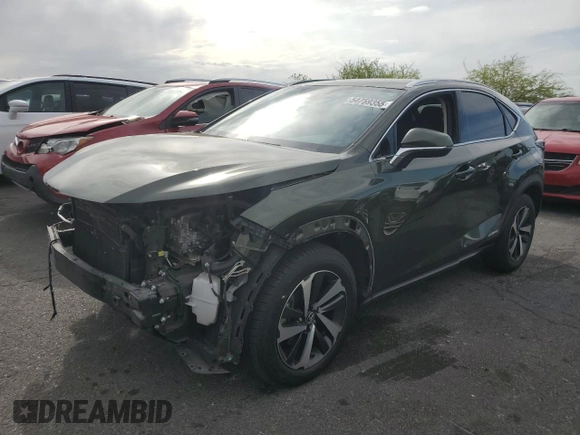 2021 Lexus NX 300h z VIN JTJGJRDZ0M2151890, wystawiony jako Copart lot #54759355 z przebiegiem 49 971 mil mil oraz Szkoda całkowita • Salvage title. Historia ofert i sprzedaży dostępna na DreamBid. Obrazek 1.