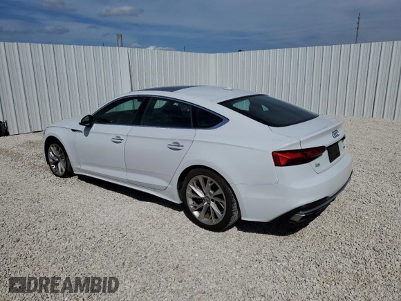 2020 Audi A5 Sportback Premium with VIN WAUANCF52LA006419, listed as a Copart auction lot 46041454 with 74,531 mi miles. Bid and sale history available at carsss.com. Image 2.