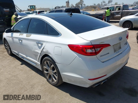 2015 Hyundai Sonata Sport with VIN 5NPE34ABXFH195251, listed as a IAAI auction lot 42002496 with 142,381 mi miles and . Bid and sale history available at carsss.com. Image 3.