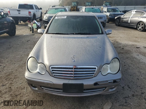 2007 Mercedes-Benz C 280 Luxury with VIN WDBRF54H07F857329, listed as a Copart auction lot 85260294 with 185,344 mi miles and Salvage title. Bid and sale history available at DreamBid. Image 5.