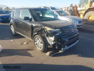 2019 Kia Soul + with VIN KNDJP3A51K7908964, listed as a IAAI auction lot 41217627 with 112,077 mi miles. Bid and sale history available at carsss.com. Image 1.