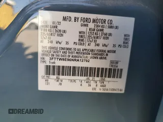 2022 Ford Maverick XL z VIN 3FTTW8E96NRA12792, wystawiony jako Copart lot #54229745 z przebiegiem 74 384 mil mil oraz Szkoda całkowita • Salvage title. Historia ofert i sprzedaży dostępna na DreamBid. Obrazek 12.