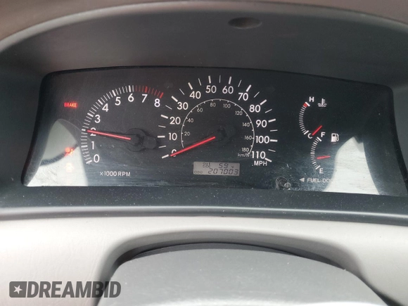 2006 Toyota Corolla CE with VIN JTDBR32E260096828, listed as a Copart auction lot 54001655 with 207,003 mi miles and Salvage Title. Bid and sale history available at DreamBid. Image 9.
