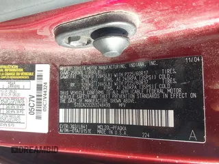 2005 Toyota Sienna XLE with VIN 5TDZA22C05S248499, listed as a IAAI auction lot 41797750 with 266,521 mi miles. Bid and sale history available at carsss.com. Image 9.