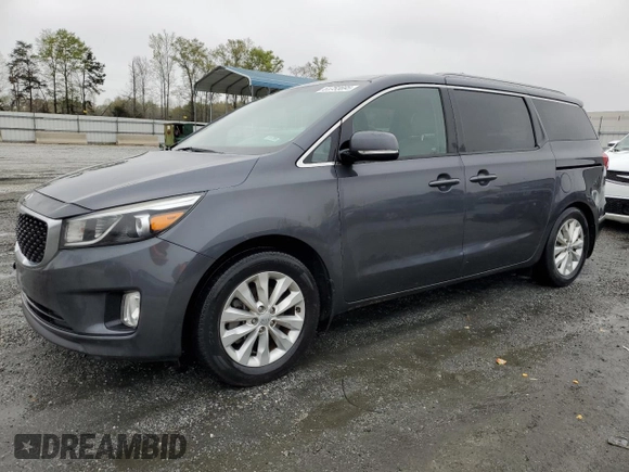 2016 Kia Sedona SX with VIN KNDMC5C15G6181498, listed as a Copart auction lot 51753695 with 182,117 mi miles and Salvage Title. Bid and sale history available at carsss.com. Image 1.