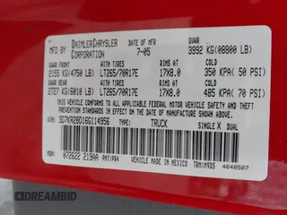 2006 Dodge Ram 2500 SLT with VIN 3D7KR28D16G114956, listed as a IAAI auction lot 41224761 with 285,195 mi miles. Bid and sale history available at carsss.com. Image 9.