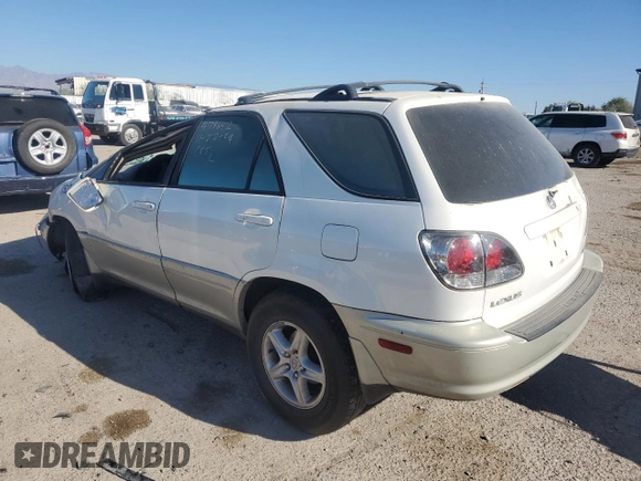 2001 Lexus RX 300 with VIN JTJGF10UX10083652, listed as a Copart auction lot 83531204 with 0 mi miles and Salvage Title. Bid and sale history available at carsss.com. Image 2.