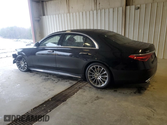 2022 Mercedes-Benz S-Class S 500 with VIN W1K6G6DB3NA107684, listed as a Copart auction lot 48177345 with 0 mi miles and Salvage Title. Bid and sale history available at carsss.com. Image 2.