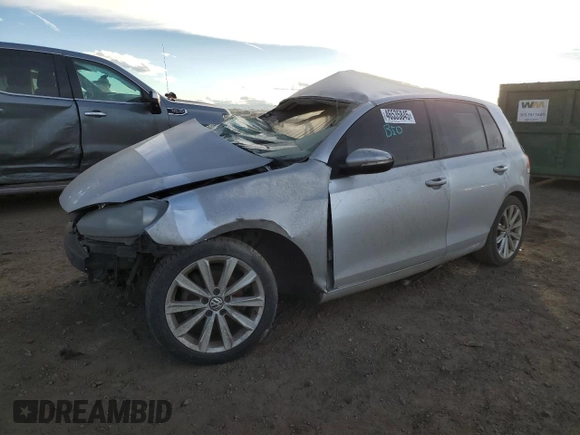 2013 Volkswagen Golf TDI with VIN WVWDM7AJ5DW131482, listed as a Copart auction lot 46535845 with 154,904 mi miles and Salvage title. Bid and sale history available at DreamBid. Image 1.