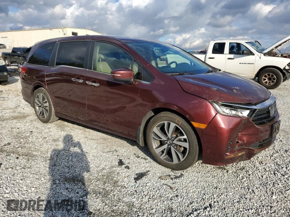 2021 Honda Odyssey Touring with VIN 5FNRL6H86MB021678, listed as a Copart auction lot 85002174 with 103,166 mi miles and Salvage Title. Bid and sale history available at carsss.com. Image 4.