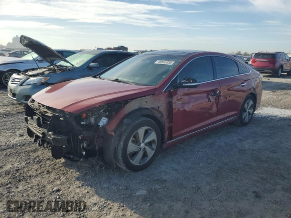 2016 Hyundai Sonata Hybrid Limited with VIN KMHE34L18GA021946, listed as a Copart auction lot 46665355 with 118,513 mi miles and Salvage Title. Bid and sale history available at carsss.com. Image 1.