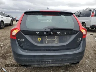 2015 Volvo V60 T5 Premier with VIN YV1612SK2F1221131, listed as a Copart auction lot 43855005 with 0 mi miles and Salvage Title. Bid and sale history available at carsss.com. Image 6.
