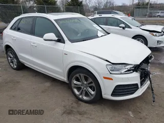 2018 Audi Q3 Premium with VIN WA1ECCFS1JR015959, listed as a IAAI auction lot 41687436 with 126,924 mi miles. Bid and sale history available at carsss.com. Image 1.
