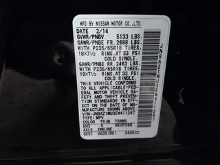 2014 Nissan Murano SV with VIN JN8AZ1MU3EW411267, listed as a IAAI auction lot 41758581 with 120,907 mi miles and . Bid and sale history available at DreamBid. Image 9.