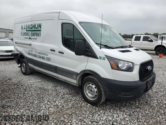 2023 Ford Transit Cargo with VIN 1FTBR1C88PKB21007, listed as a Copart auction lot 70991064 with 16,219 mi miles and Salvage Title. Bid and sale history available at DreamBid. Image 4.