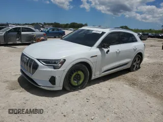 2019 Audi e-tron Prestige z VIN WA1VAAGE0KB013133, wystawiony jako Copart lot #57060255 z przebiegiem 50 222 mil mil oraz Szkoda całkowita • Salvage title. Historia ofert i sprzedaży dostępna na DreamBid. Obrazek 1.