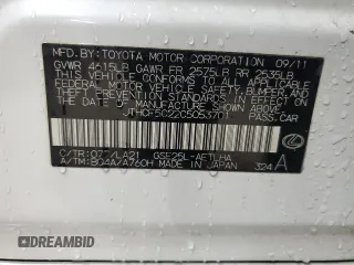 2012 Lexus IS 250 with VIN JTHCF5C22C5053701, listed as a Copart auction lot 45096585 with 194,234 mi miles and Salvage title. Bid and sale history available at DreamBid. Image 12.