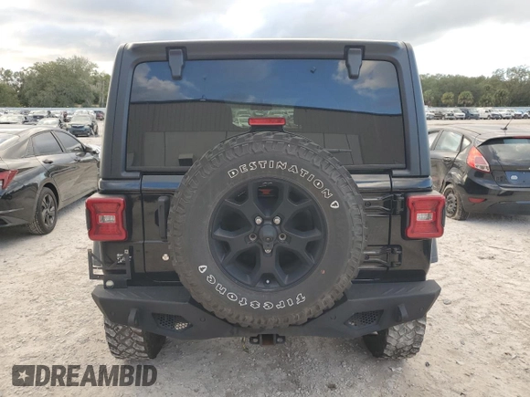2020 Jeep Wrangler Unlimited Willys with VIN 1C4HJXDG7LW234492, listed as a Copart auction lot 85474054 with 90,897 mi miles and Non repairable. Bid and sale history available at DreamBid. Image 6.