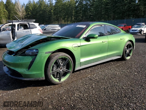 2020 Porsche Taycan Turbo with VIN WP0AC2Y10LSA72168, listed as a Copart auction lot 48013535 with 31,872 mi miles and Salvage title. Bid and sale history available at DreamBid. Image 1.