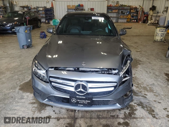 2021 Mercedes-Benz C 300 with VIN W1KWF8EB8MR605571, listed as a Copart auction lot 55289805 with 41,529 mi miles and Salvage title. Bid and sale history available at DreamBid. Image 5.
