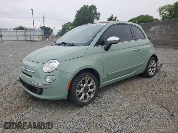 2016 FIAT 500 Lounge z VIN 3C3CFFER4GT143136, wystawiony jako Copart lot #58637325 z przebiegiem 68 761 mil mil oraz Szkoda całkowita • Salvage title. Historia ofert i sprzedaży dostępna na DreamBid. Obrazek 1.