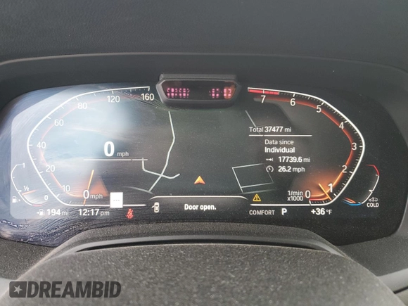 2019 BMW X5 xDrive40i with VIN 5UXCR6C53KLL31135, listed as a Copart auction lot 39981243 with 37,477 mi miles. Bid and sale history available at carsss.com. Image 9.