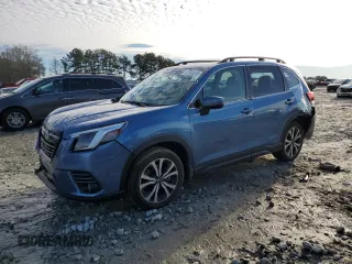 2022 Subaru Forester Limited with VIN JF2SKAPC9NH524329, listed as a Copart auction lot 87952205 with 34,990 mi miles and Salvage Title. Bid and sale history available at carsss.com. Image 1.