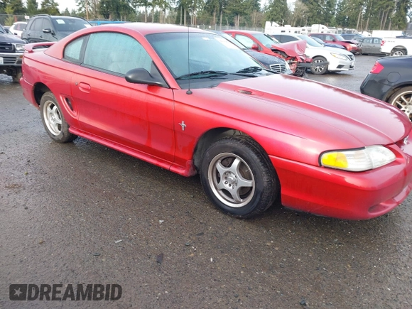 1996 Ford Mustang with VIN 1FALP4042TF223781, listed as a IAAI auction lot 41197025 with 116,106 mi miles. Bid and sale history available at carsss.com. Image 1.