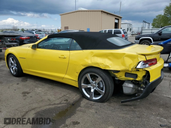 2014 Chevrolet Camaro LT z VIN 2G1FC3D36E9289852, wystawiony jako Copart lot #54087505 z przebiegiem 111 182 mil mil oraz Szkoda całkowita • Salvage title. Historia ofert i sprzedaży dostępna na DreamBid. Obrazek 2.