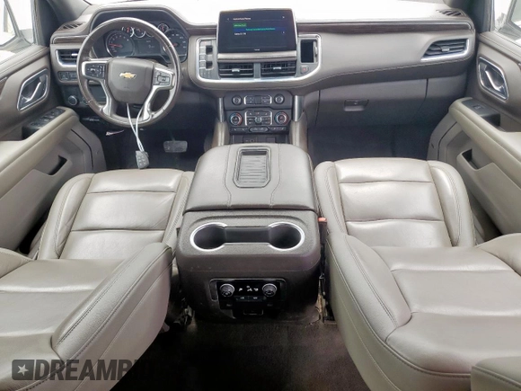 2021 Chevrolet Suburban LT with VIN 1GNSCCKD2MR265366, listed as a Copart auction lot 65439595 with 106,345 mi miles and Salvage title. Bid and sale history available at DreamBid. Image 8.