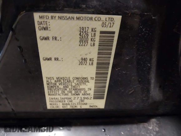 2017 Nissan Altima SV z VIN 1N4AL3AP6HC271962, wystawiony jako IAAI lot #41959995 z przebiegiem 87 157 mil mil oraz . Historia ofert i sprzedaży dostępna na DreamBid. Obrazek 9.