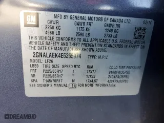 2014 Chevrolet Equinox LS with VIN 2GNALAEK4E6265974, listed as a Copart auction lot 47959205 with 68,126 mi miles and Salvage Title. Bid and sale history available at carsss.com. Image 15.