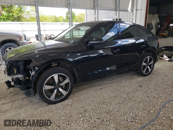 2023 Audi Q5 Sportback S line Premium Plus with VIN WA15AAFY4P2022274, listed as a Copart auction lot 54780165 with 37,836 mi miles and Salvage title. Bid and sale history available at DreamBid. Image 1.