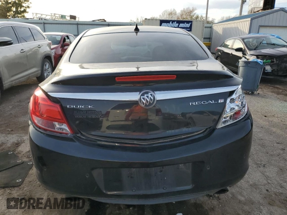 2013 Buick Regal Turbo Premium 2 with VIN 2G4GT5GV2D9240663, listed as a Copart auction lot 82226844 with 130,432 mi miles and Salvage title. Bid and sale history available at DreamBid. Image 6.