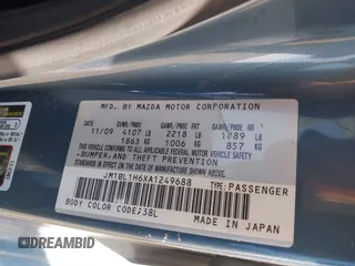 2010 Mazda 3 S Sport with VIN JM1BL1H6XA1249688, listed as a IAAI auction lot 41480108 with 111,384 mi miles and . Bid and sale history available at DreamBid. Image 9.