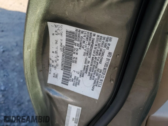 2002 Ford Taurus SE Standard with VIN 1FAHP58S22G280778, listed as a Copart auction lot 42013935 with 255,134 mi miles and Salvage title. Bid and sale history available at DreamBid. Image 14.