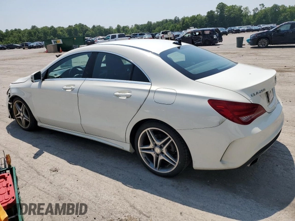 2014 Mercedes-Benz CLA 250 with VIN WDDSJ4GBXEN104886, listed as a Copart auction lot 60210115 with 219,043 mi miles and Salvage title. Bid and sale history available at DreamBid. Image 2.